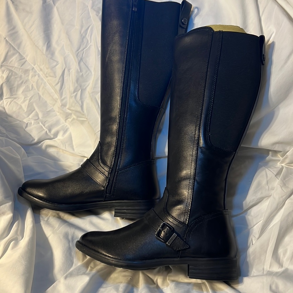 Busola Vachetta black leather knee boot new